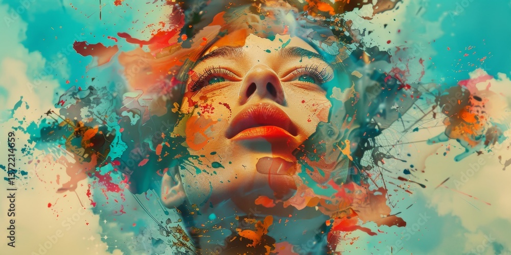 Aufkleber Navigate the complexities of life with dynamic imagery of perception