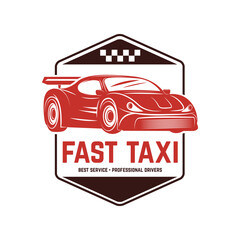 Obraz premium Taxi service labels and emblems template. Taxi service. Design elements for logo, label, emblem, sign, badge.