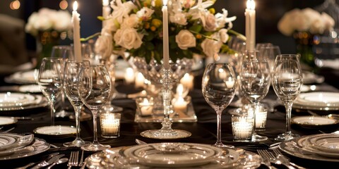 Celebrate in elegance: dynamic imagery of chic dinner parties
