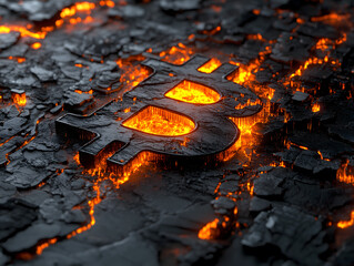 burning fire in the cryptocurrency 