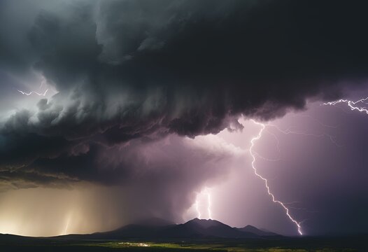 lightning in the sky