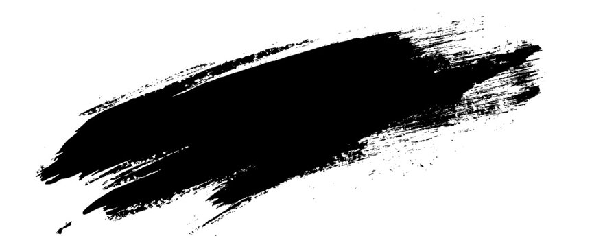 Vector abstract hand painted element white and black brush stroke