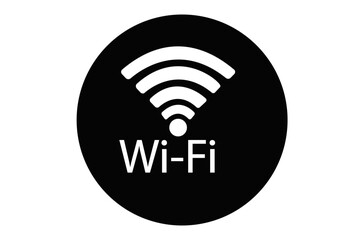FREE WIFI wi-fi point icon on white background