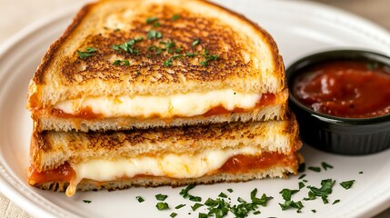 グリルチーズサンドイッチとソース