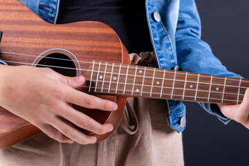 close up of music instrument strings