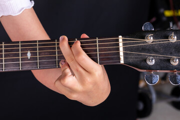 close up of music instrument strings