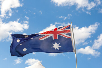 The Australian flag with Southern Cross