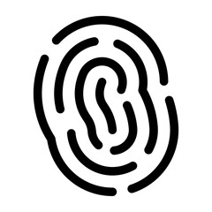Fingerprint Vector Glyph Icon Design