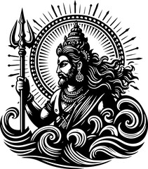 sketch vector illustration silhouette design icon logo symbol identity emblem god goddess ethnic traditional  