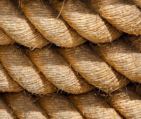 close up of a large thick rope