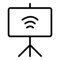 Smartboard Vector Line Icon Design