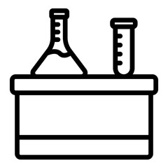 Science Fair Vector Line Icon Design