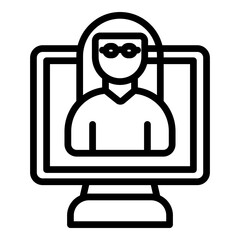 Tutor Vector Line Icon Design