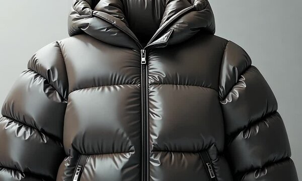 Luxurious Hooded Puffer Jacket:  A Stylish Winter Essential