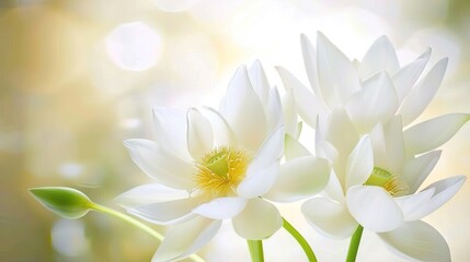 Obraz premium Lotus Flowers in Summer Pictures: Embrace the Serene Beauty of Summer Lotus Blooms