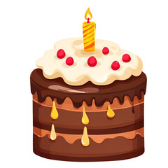 birthday cake with candles