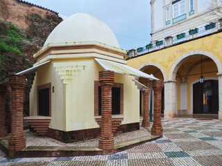 Beautiful municipal square in Silves Algarve Portugal
