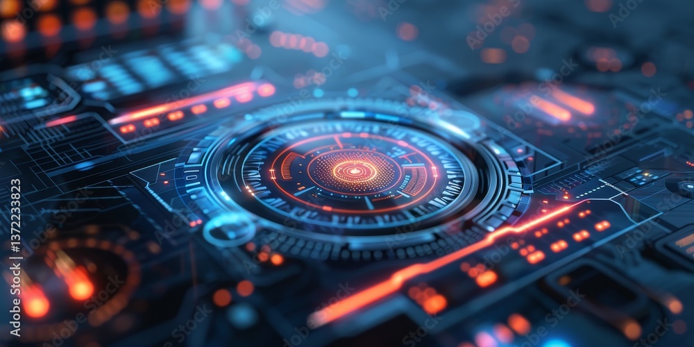 Poster explore the interconnectedness of cyberspace with futuristic digital interface designs