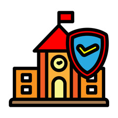 Campus Security Vector Filled Icon Design