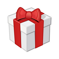 Wrapped white gift emoji with red bow