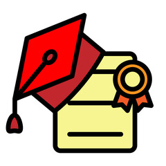 Student Achievement Vector Filled Icon Design
