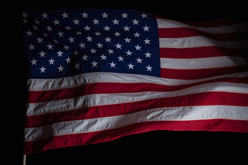 Obraz premium american flag waving in the wind