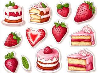 Fototapeta premium Assorted Vector Desserts Collection