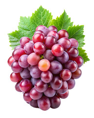 Fototapeta premium red grapes isolated on white dackground PNG,AI GENERATED
