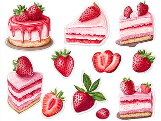 Delicious Strawberry Cake with Fresh Strawberry Slices