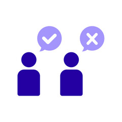 Icon a opinion, isolated against a clean background.