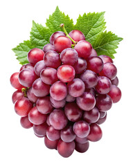 Fototapeta premium red grapes isolated on white dackground PNG,AI GENERATED