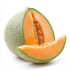 Melon on a white background