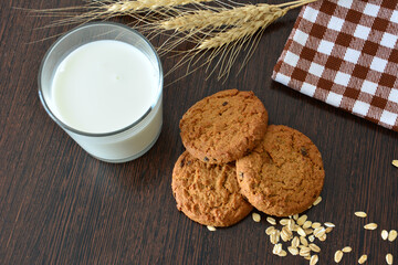 Milk and cookies classic combination for a sweet treat