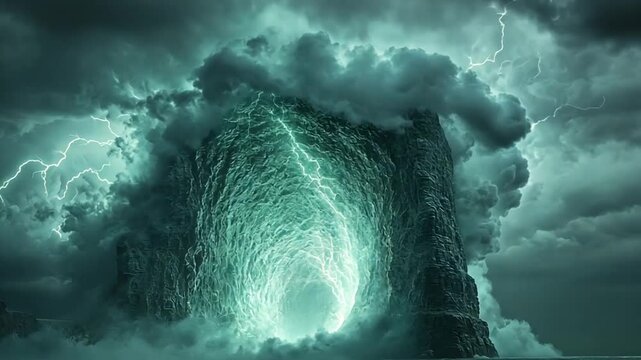 Stormy portal to another world