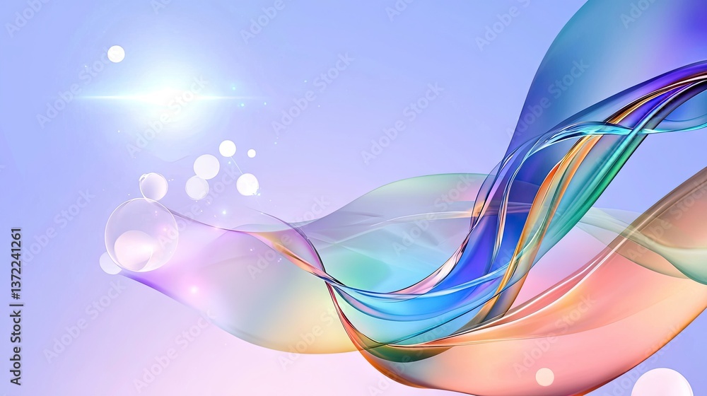 Poster abstract soft purple gradient background with subtle glowing light effects.