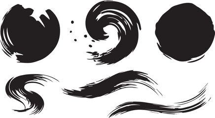 墨の抽象ベクター素材