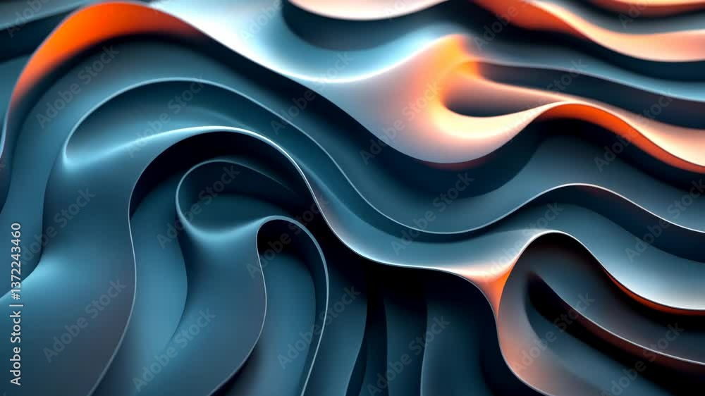 Poster textured abstract waves with dynamic colors creating a sense of movement and depth