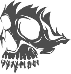 skull head vector sticker 