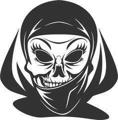 skull head vector sticker 