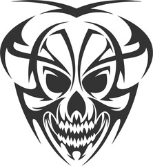 skull head vector sticker 