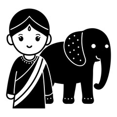 boy with elephant