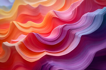 Obraz premium Colorful abstract layered waves forming a visually appealing composition
