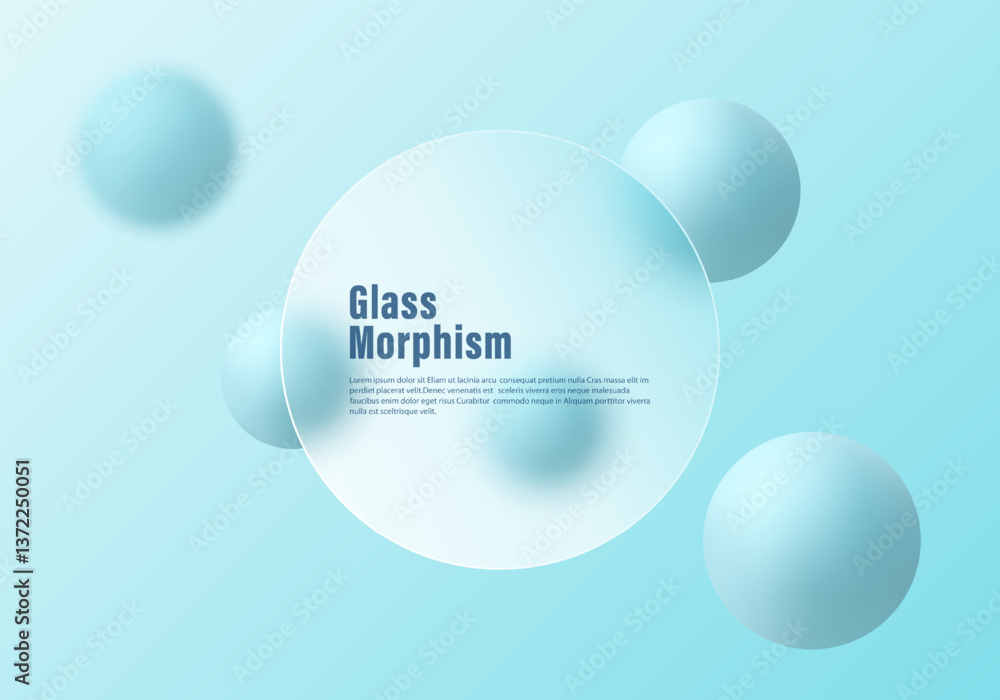 Poster abstract minimalistic background for presentation slide in glass morphism style. fashionable and fut