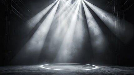 A Single Circle Illuminated in a Spotlight