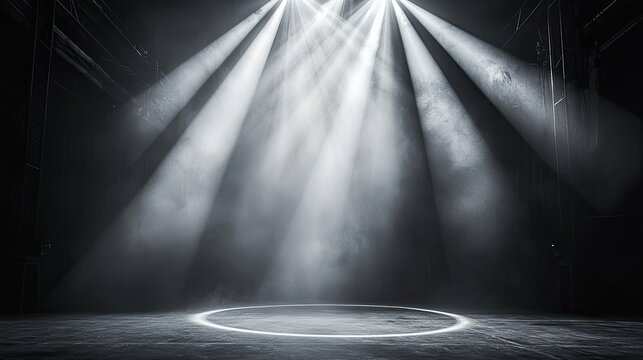 A Single Circle Illuminated in a Spotlight