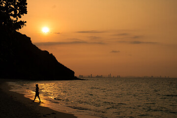 sunset on the beach