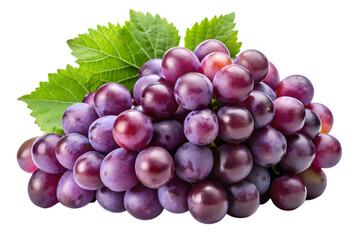 Fototapeta premium Bunch of Grapes, Isolated White Background, Transparent Background, PNG