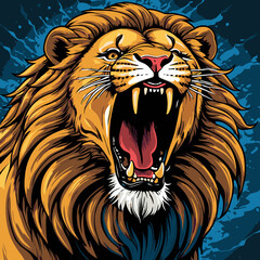 lion head vector art for graphic design