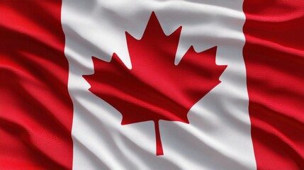 Canadian flag waving with dynamic motion