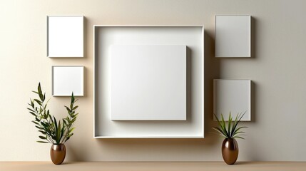 Elegant paper art-inspired white background with raised geometric squares, perfect for web and print design.